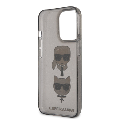 iPhone 13 PRO MAX juoda glitter KARL LAGERFELD nugarėlė KLHCP13XKCTUGLK 6
