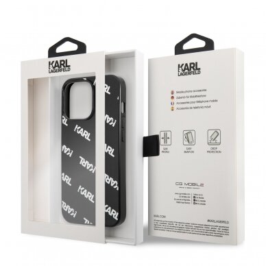 iPhone 13 PRO MAX juoda KARL LAGERFELD nugarėlė KLHCP13XPULMBK3 7