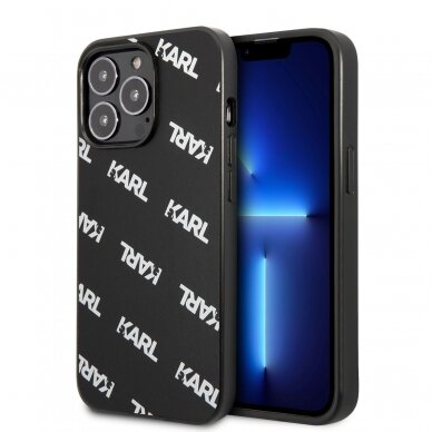 iPhone 13 PRO MAX juoda KARL LAGERFELD nugarėlė KLHCP13XPULMBK3