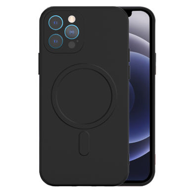 iPhone 13 PRO MAX juoda MagSilicone nugarėlė