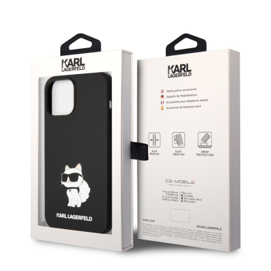 iPhone 13 PRO MAX black NFT Liquid Silicone KARL LAGERFELD nugarėlė 7