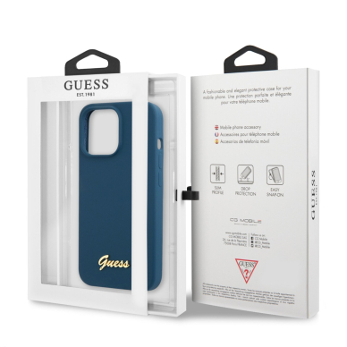 iPhone 13 PRO MAX mėlyna GUESS nugarėlė GUHCP13XLSLMGBL 7