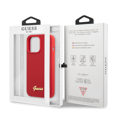 iPhone 13 PRO MAX raudona GUESS nugarėlė GUHCP13XLSLMGRE 7