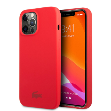 iPhone 13 PRO MAX raudona LACOSTE nugarėlė LCHCP13XSR