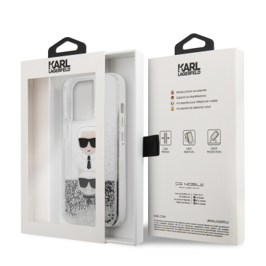 iPhone 13 PRO MAX sidabro sp. water KARL LAGERFELD nugarėlė KLHCP13XKICGLS 7