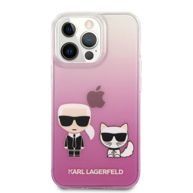 iPhone 13 PRO MAX skaidri-rožinė KARL LAGERFELD nugarėlė KLHCP13XCKTRP 3