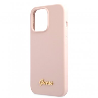 iPhone 13 PRO MAX šv. rožinė GUESS nugarėlė GUHCP13XLSLMGLP 5
