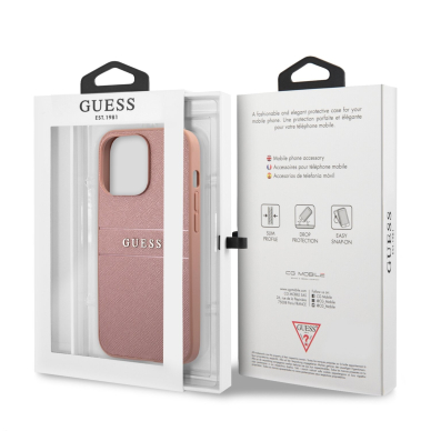 iPhone 13 PRO MAX šviesiai rožinė GUESS nugarėlė GUHCP13XPSASBPI 7