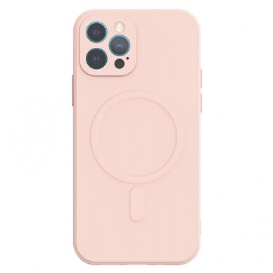 iPhone 13 PRO MAX šviesiai rožinė MagSilicone nugarėlė 1