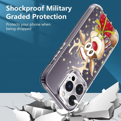 iPhone 13 PRO MAX Tracy clear nugarėlė Christmas Deer 2