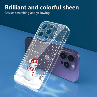 iPhone 13 PRO MAX Tracy clear nugarėlė Christmas Snowman 1