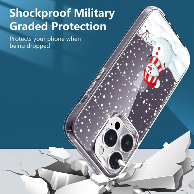 iPhone 13 PRO MAX Tracy clear nugarėlė Christmas Snowman 2