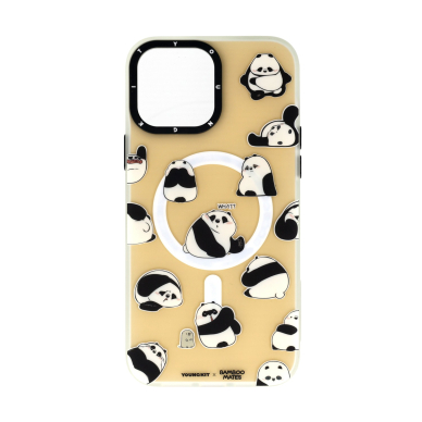 iPhone 13 PRO MAX YOUNGKIT MagSafe Bamboonates Black and White nugarėlė iPhone 13 PRO MAX YOUNGKIT MagSafe Bamboonates Black and White nugarėlė