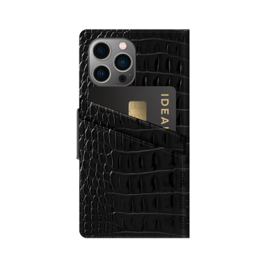 iPhone 13 PRO MAX/12 PRO MAX iDeal Of Sweden dėklas Neo Noir Croco 3