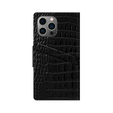 iPhone 13 PRO MAX/12 PRO MAX iDeal Of Sweden dėklas Neo Noir Croco 5