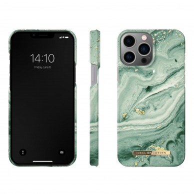 iPhone 13 PRO MAX/12 PRO MAX iDeal Of Sweden nugarėlė Mint Swirl Marble 1