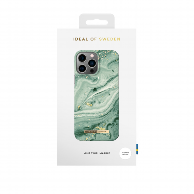 iPhone 13 PRO MAX/12 PRO MAX iDeal Of Sweden nugarėlė Mint Swirl Marble 2