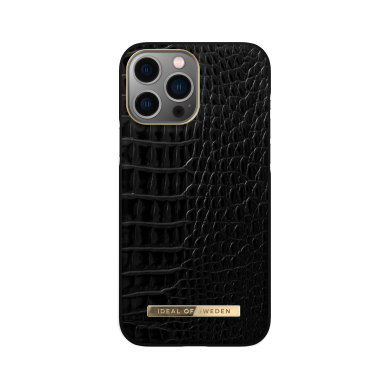 iPhone 13 PRO MAX / 12 PRO MAX iDeal Of Sweden nugarėlė Neo Noir Croco