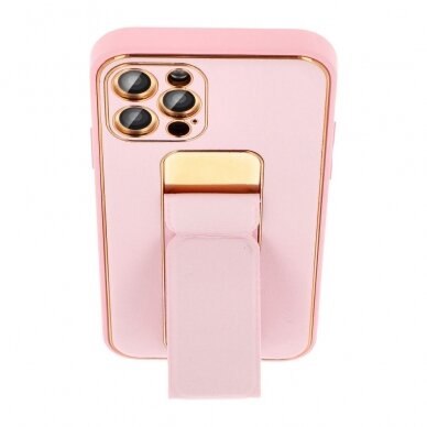 iPhone 13 PRO rožinė SULADA LEATHER STAND nugarėlė 4
