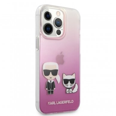 iPhone 13 PRO skaidri-rožinė KARL LAGERFELD nugarėlė KLHCP13LCKTRP 4