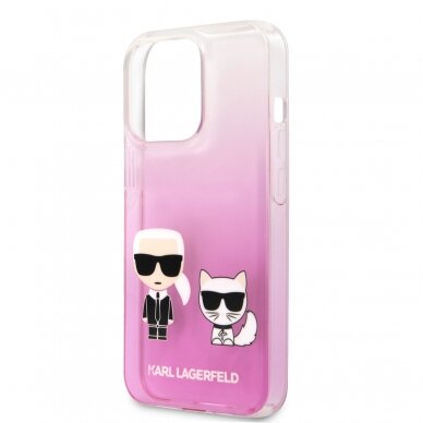 iPhone 13 PRO skaidri-rožinė KARL LAGERFELD nugarėlė KLHCP13LCKTRP 5