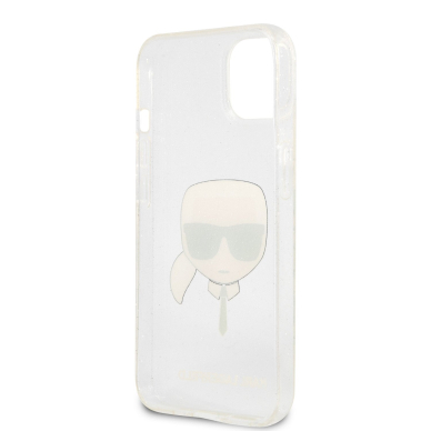 iPhone 13 sidabro spalvos glitter KARL LAGERFELD nugarėlė KLHCP13MKHTUGLS 6