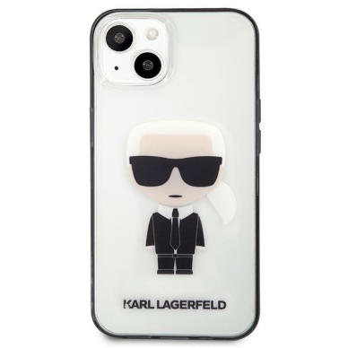 iPhone 13 skaidri-juoda KARL LAGERFELD nugarėlė KLHCP13MHIKCK 2