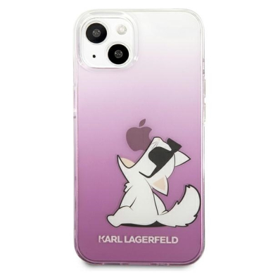 iPhone 13 skaidri-rožinė KARL LAGERFELD nugarėlė KLHCP13MCFNRCPI 2