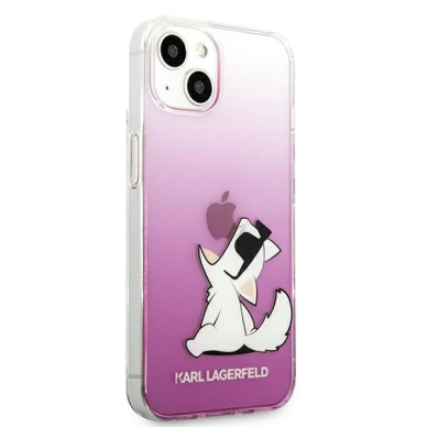 iPhone 13 skaidri-rožinė KARL LAGERFELD nugarėlė KLHCP13MCFNRCPI 3