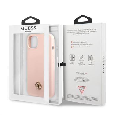 iPhone 13 šviesiai rožinė GUESS nugarėlė GUHCP13MS4LP 5