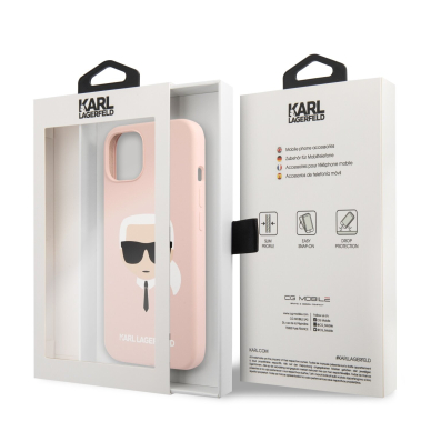 iPhone 13 šviesiai rožinė KARL LAGERFELD nugarėlė KLHCP13MSLKHLP 7