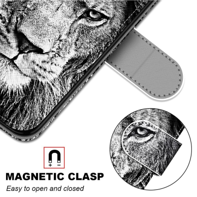 iPhone 13 Tracy fashion dėklas Black White Lion Head 6