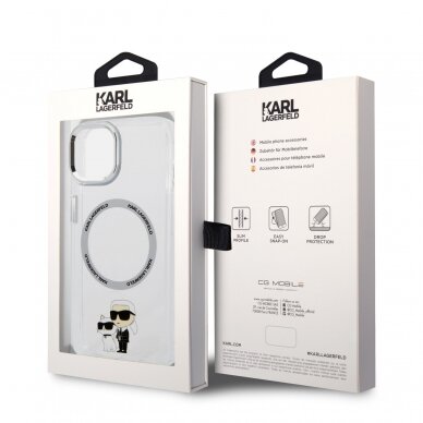 iPhone 13 transparent NFT Compatible Magsafe KARL LAGERFELD nugarėlė 7