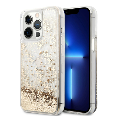 iPhone 13 PRO aukso sp. water GUESS nugarėlė GUHCP13LLG4GSLG