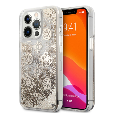 iPhone 13 PRO aukso sp. water GUESS nugarėlė GUHCP13LLGPEGO