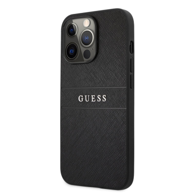 iPhone 13 PRO juoda GUESS nugarėlė GUHCP13LPSASBBK 2