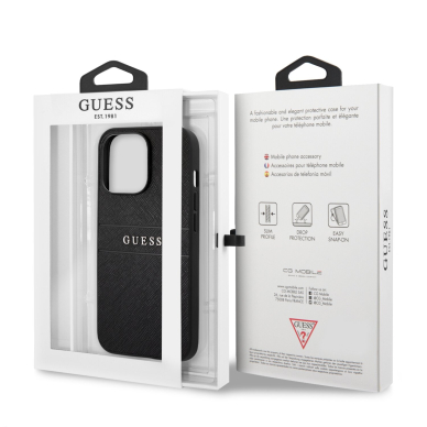 iPhone 13 PRO juoda GUESS nugarėlė GUHCP13LPSASBBK 7