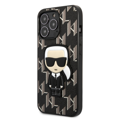 iPhone 13 PRO juoda KARL LAGERFELD nugarėlė KLHCP13LPMNIKBK 2