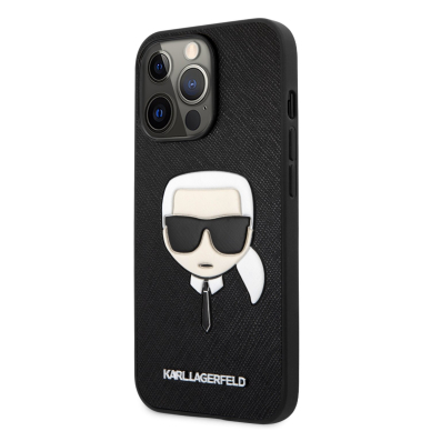 iPhone 13 PRO juoda KARL LAGERFELD nugarėlė KLHCP13LSAKHBK 2