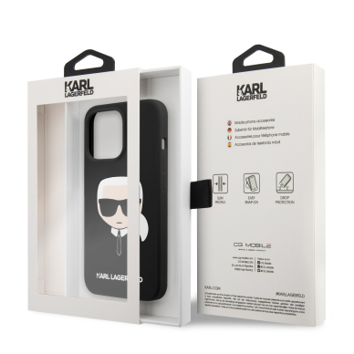 iPhone 13 PRO juoda KARL LAGERFELD nugarėlė KLHCP13LSLKHBK 7