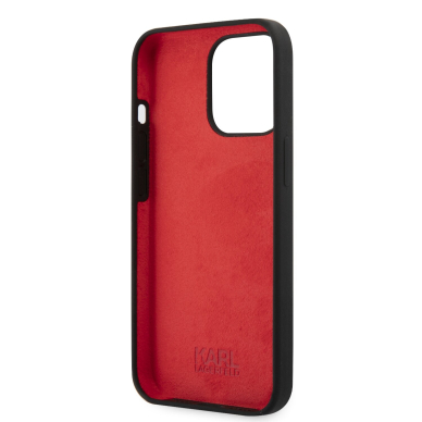 iPhone 13 PRO juoda KARL LAGERFELD nugarėlė KLHCP13LSLSGRBK 6
