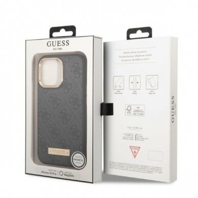 iPhone 13 PRO juoda Magsafe GUESS nugarėlė GUHMP13LU4GPRK 7