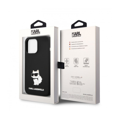 iPhone 13 PRO black Liquid Silicone NFT KARL LAGERFELD nugarėlė 3