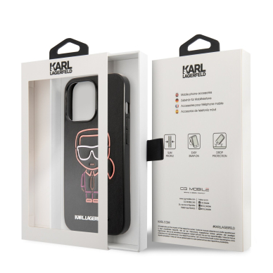 iPhone 13 PRO juoda+multi. KARL LAGERFELD nugarėlė KLHCP13LTUOK 7