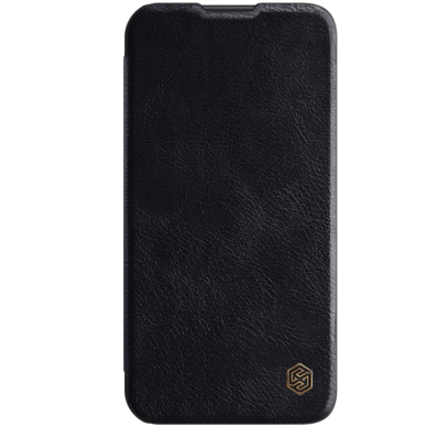 iPhone 13 PRO juodas odinis QIN dėklas 2