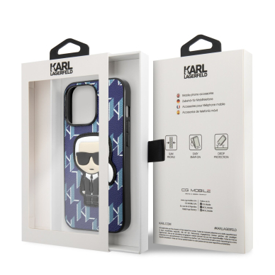 iPhone 13 PRO mėlyna KARL LAGERFELD nugarėlė KLHCP13LPMNIKBL 7