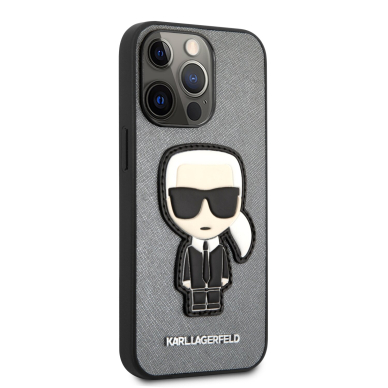 iPhone 13 PRO pilka KARL LAGERFELD nugarėlė KLHCP13LOKPG 4