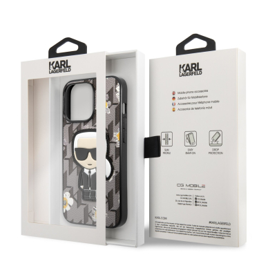 iPhone 13 PRO pilka KARL LAGERFELD nugarėlė KLHCP13LPMNFIK1 7
