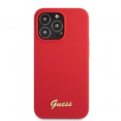 iPhone 13 PRO raudona GUESS nugarėlė GUHCP13LLSLMGRE 3
