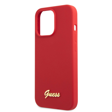 iPhone 13 PRO raudona GUESS nugarėlė GUHCP13LLSLMGRE 5